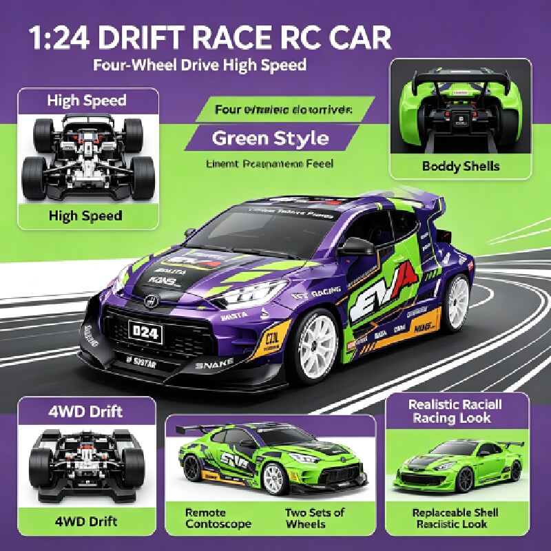 Rc Drift Car 1 24 Scale 4Wd - 홍싱 뉴 D24 1/24 스케일 RC