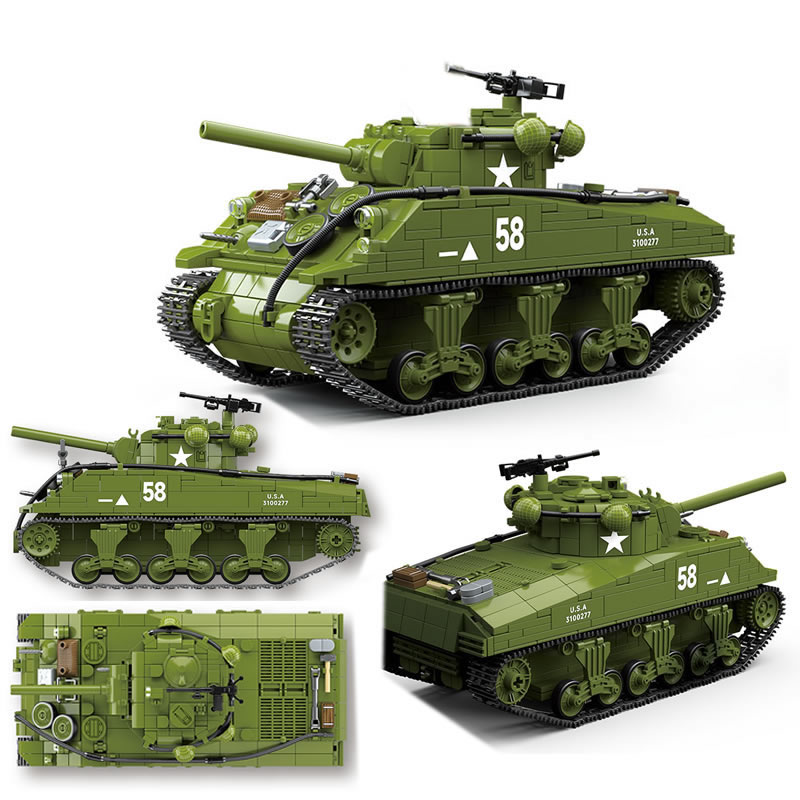 Lego Compatible Military Tank - 새로운 세계 대전 II 군사 무기