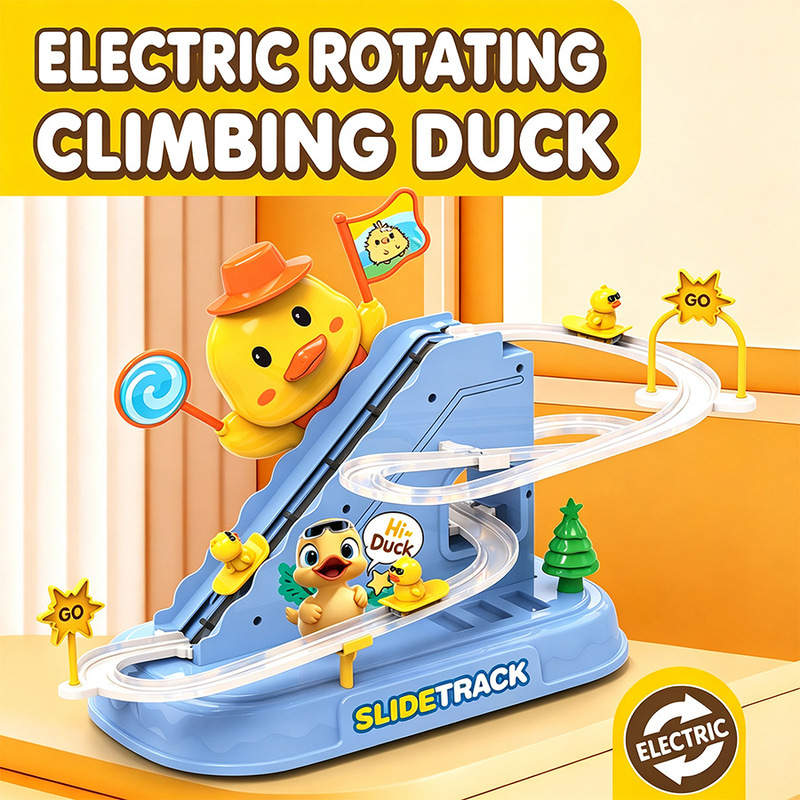 Educational Toys - 오리 모양의 계단 오르내리기 장난감, 깜빡이는