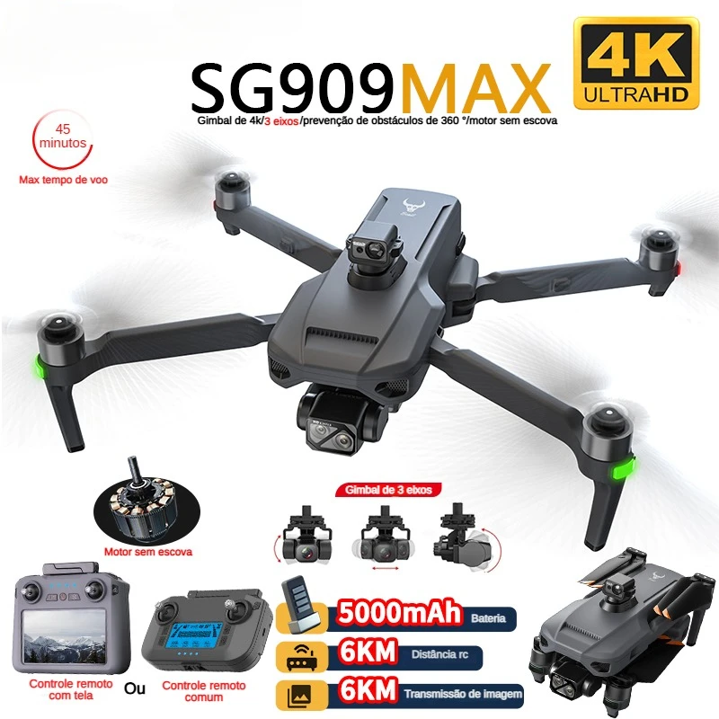 Fpv Brushless Rc Drone 4K - ZLL SG909 SG909MAX 전문 드론 4K