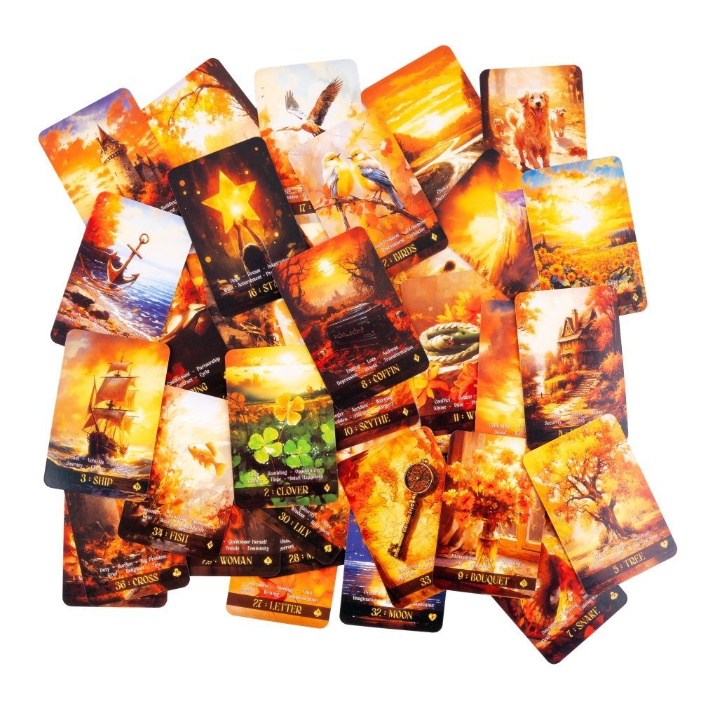 Le Autumn Lenormand 카드 9*6cm 운 - Tarot Cards Deck With Guidebook 리뷰 및 가격