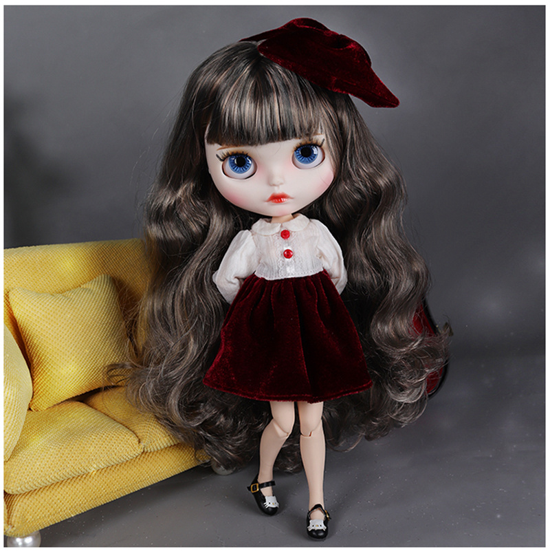1/6 블라이스 인형 BJD 관절 바디 매트 페이스 스 - Bjd Doll 1 6 Full Set With Clothes 리뷰 및 가격