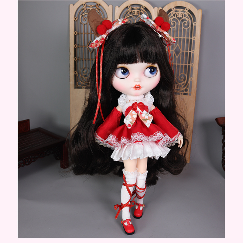 1/6 블라이스 인형 BJD 관절 바디 매트 페이스 스 - Bjd Doll 1 6 Full Set With Clothes 리뷰 및 가격
