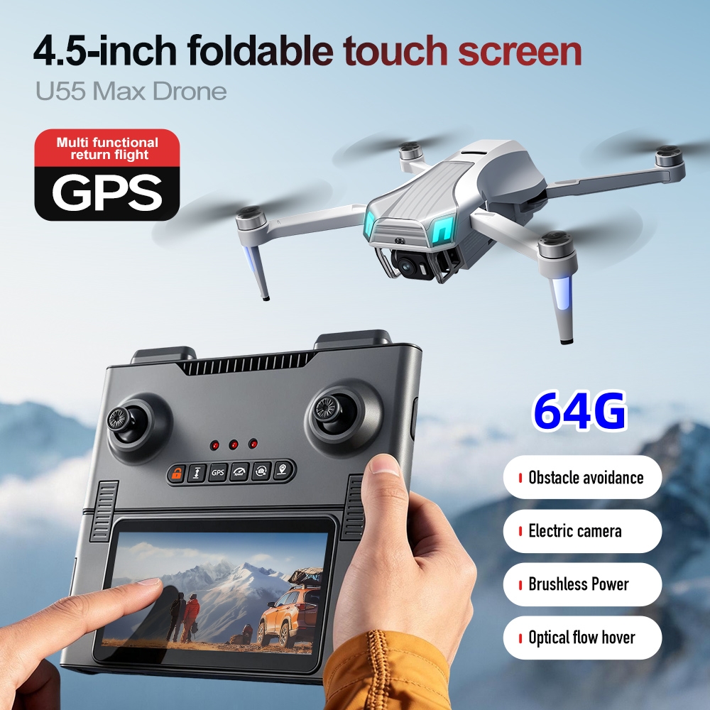 NCZOBOE U55 드론 전문가용 HD 카메라 GPS - Fpv Brushless Rc Drone 4K 리뷰 및 가격