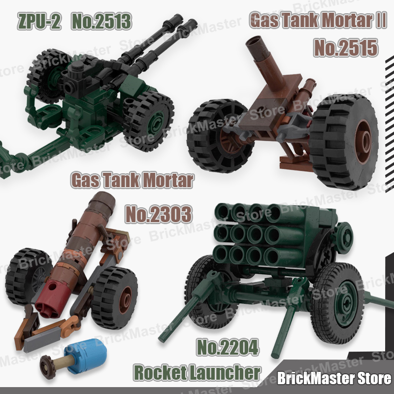 MOC 군사 전투 장면 가스 탱크 박격포 로켓 발사기  - Lego Compatible Military Tank 리뷰 및 가격