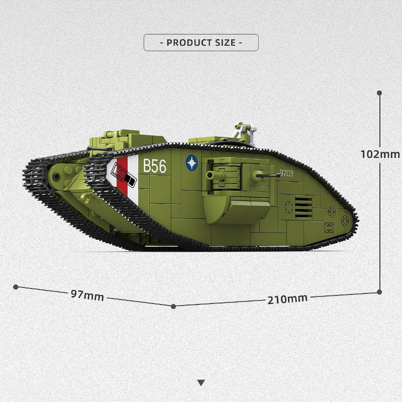 900PCS 제1차 세계 대전 중전차 MK.V, Ww1 - Lego Compatible Military Tank 리뷰 및 가격
