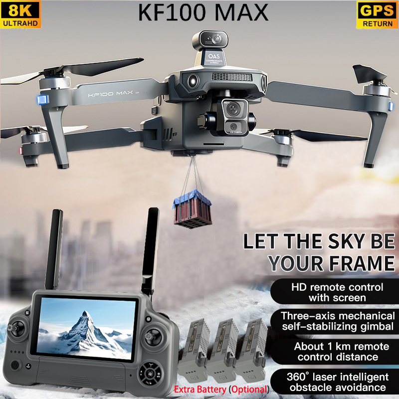 KF100 MAX GPS 드론 4K 카메라 3축 짐벌  - Fpv Brushless Rc Drone 4K 리뷰 및 가격