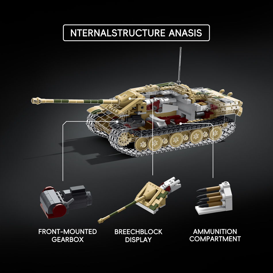 2차 세계대전 군용 야그트판터 G1 Sd.Kfz. 17 - Lego Compatible Military Tank 리뷰 및 가격