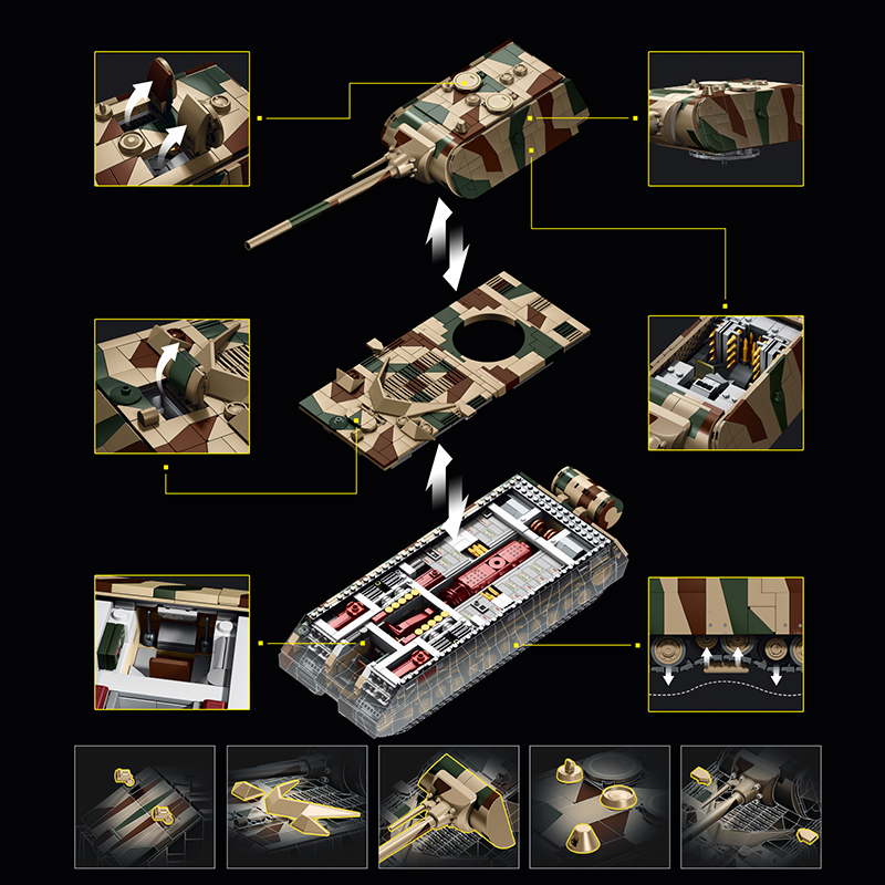 2688피스 창의적인 군사용 중전차 빌딩 블록 모델 1 - Lego Compatible Military Tank 리뷰 및 가격
