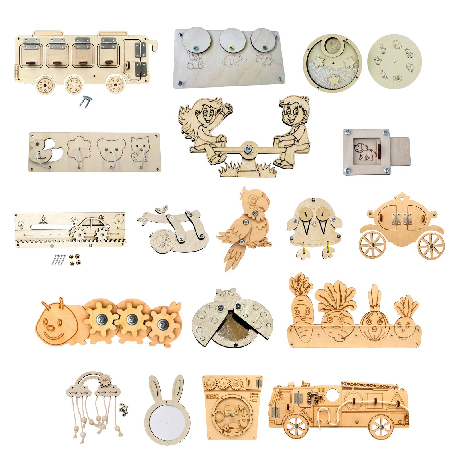나무로 만든 바쁜 보드 부품 몬테소리 감각 발달 장난감 - Montessori Wooden Busy Board Toddler 리뷰 및 가격