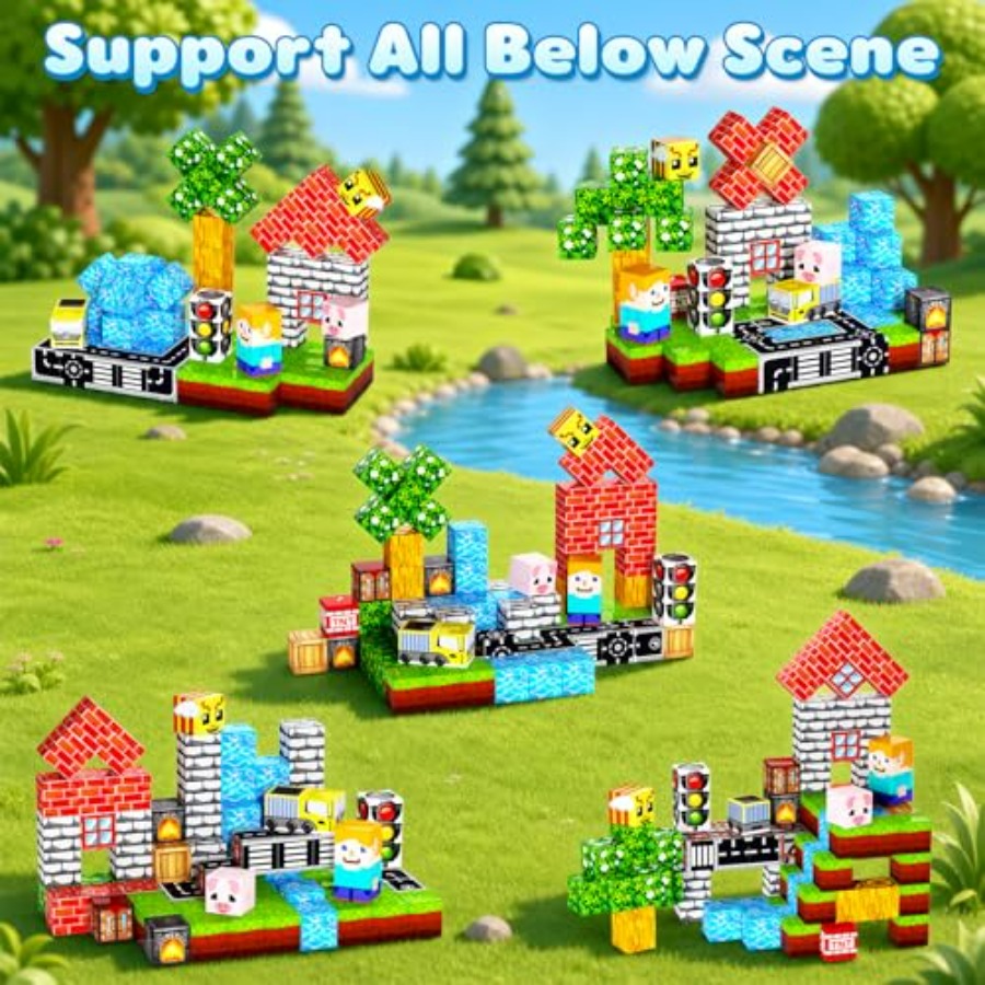 100개 자석 블록, 0.8인치 자석 조립 큐브 세트  - Magnetic Building Tiles Set 100Pcs 리뷰 및 가격