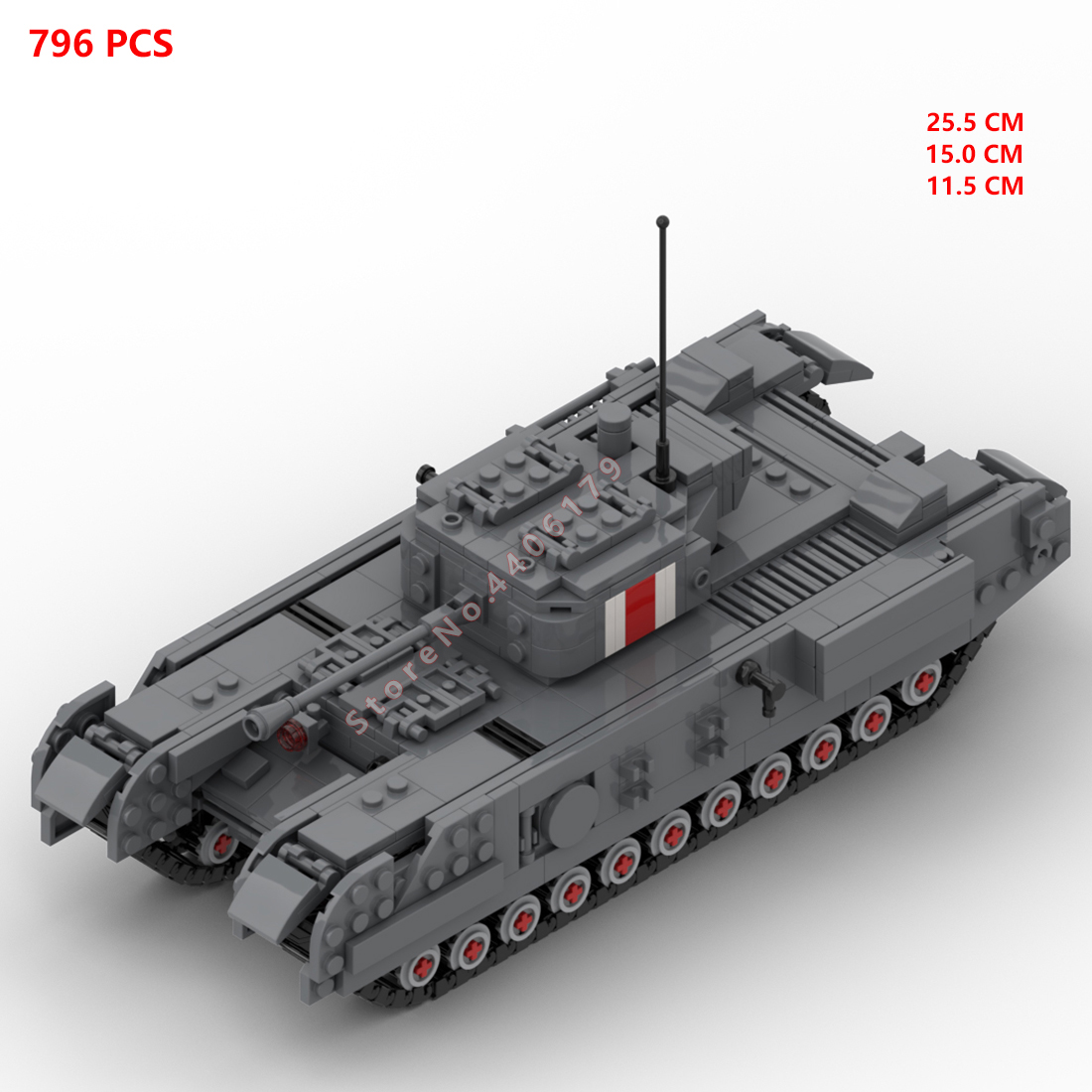 인기 군사 2 차 세계 대전 영국 육군 처칠 보병 탱크 - Lego Compatible Military Tank 리뷰 및 가격