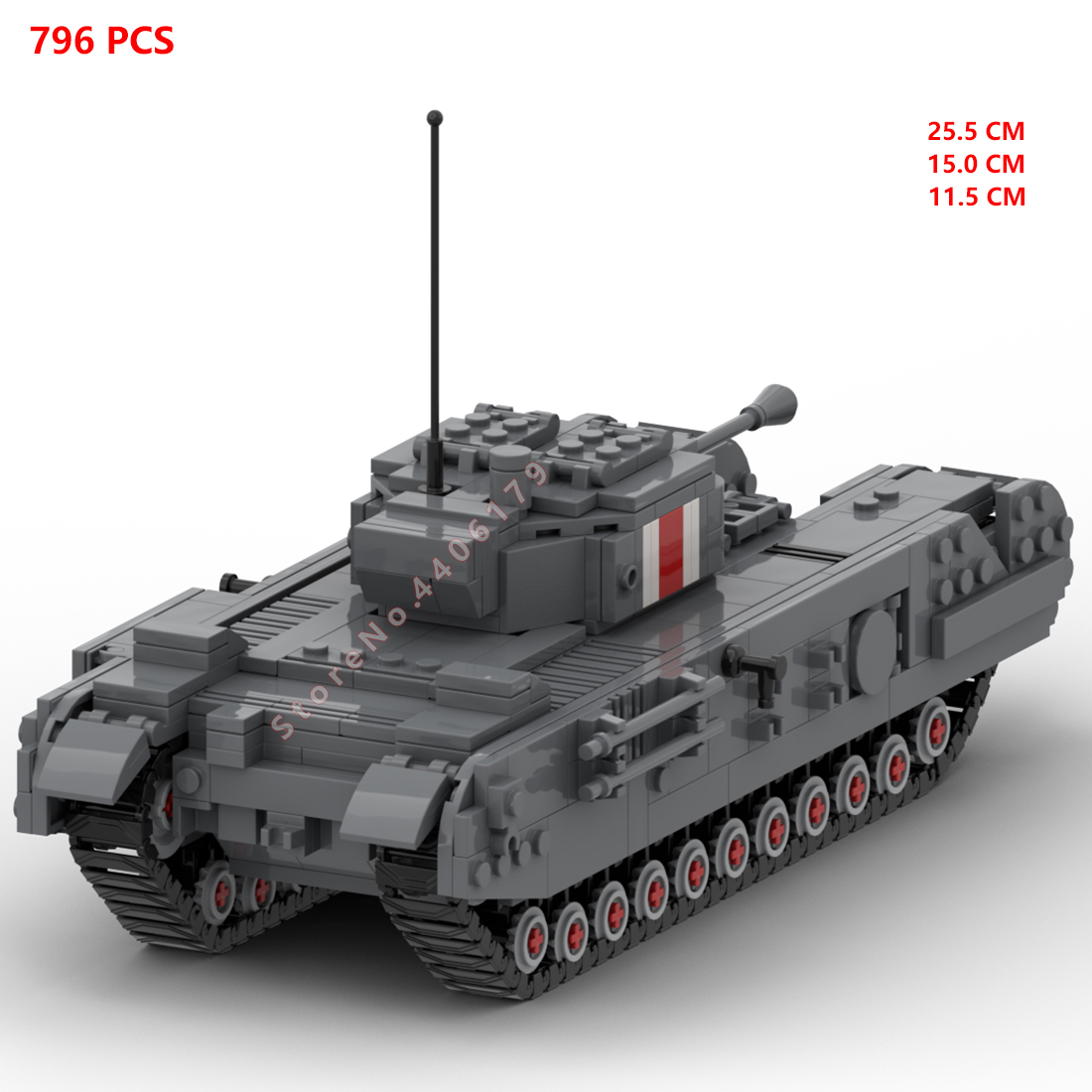 인기 군사 2 차 세계 대전 영국 육군 처칠 보병 탱크 - Lego Compatible Military Tank 리뷰 및 가격