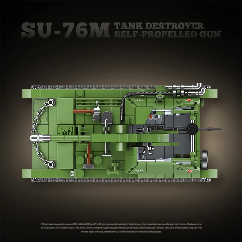 소련 SU-76M 탱크 파괴기 자주포 건조식 포병차량  - Lego Compatible Military Tank 리뷰 및 가격